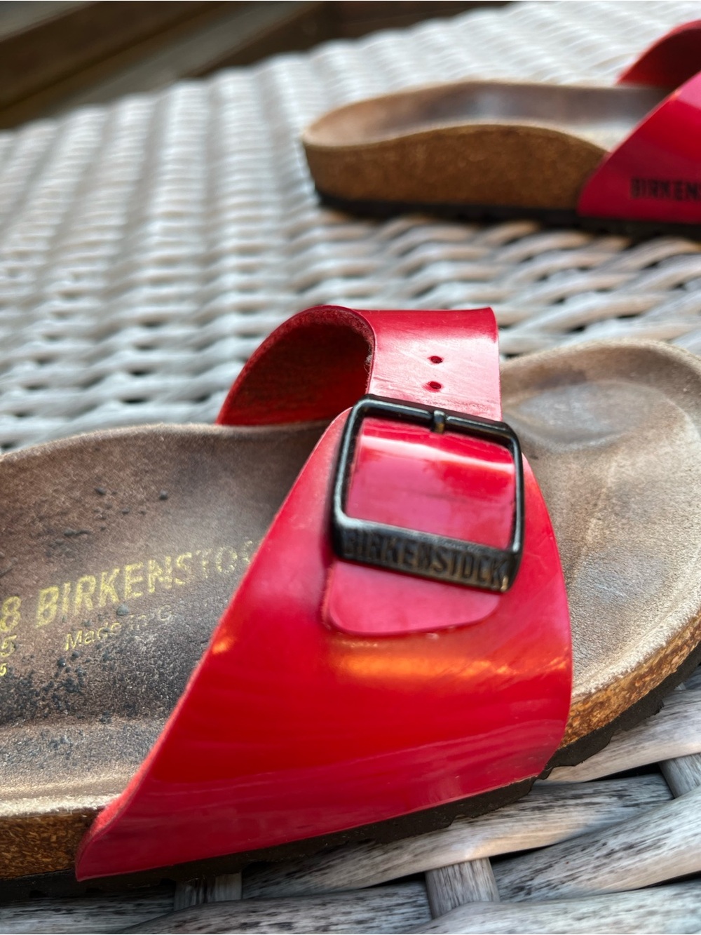 Birkenstock Madrid Red Sandals - Picture 6 of 9